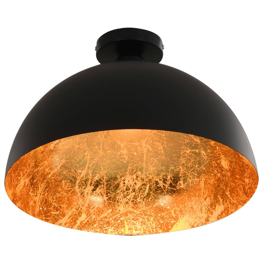 vidaXL Ceiling Lamp | Set of 2 | Black and gold | Metal | Medium | Sleek