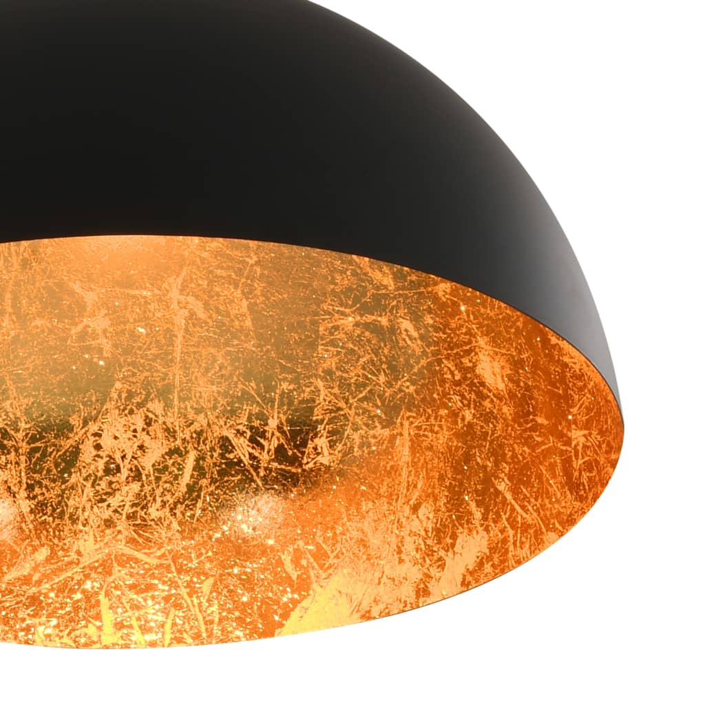 vidaXL Ceiling Lamp | Set of 2 | Black and gold | Metal | Medium | Sleek