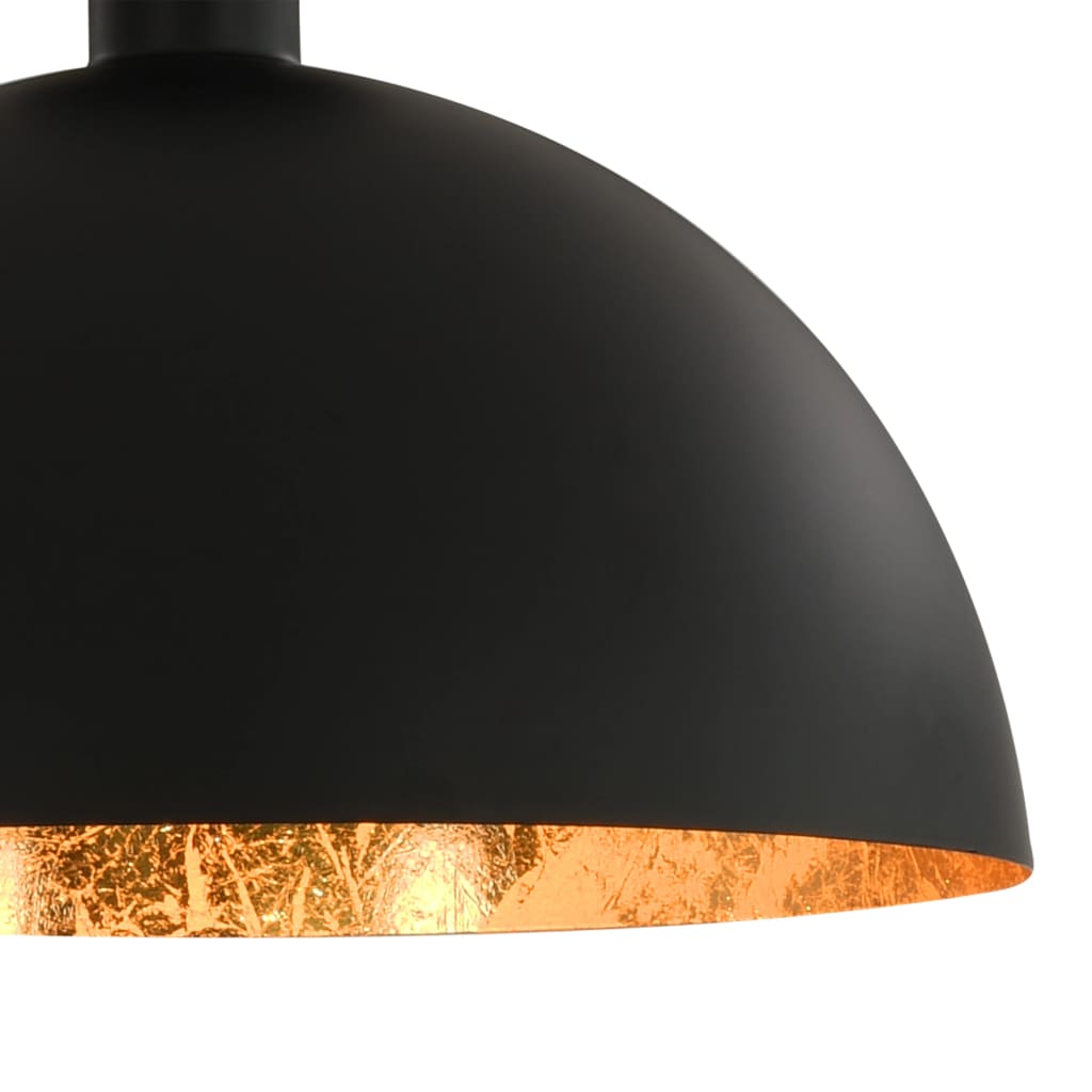 vidaXL Ceiling Lamp | Set of 2 | Black and gold | Metal | Medium | Sleek