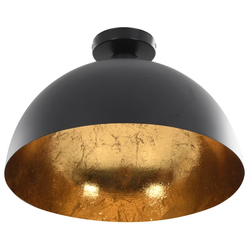 vidaXL Ceiling Lamp | Set of 2 | Black and gold | Metal | Medium | Sleek
