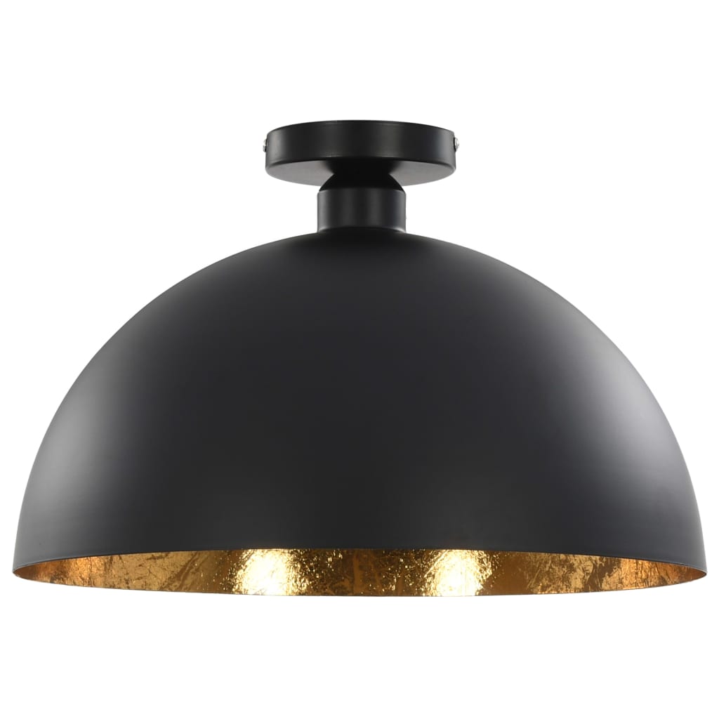 vidaXL Ceiling Lamp | Set of 2 | Black and gold | Metal | Medium | Sleek