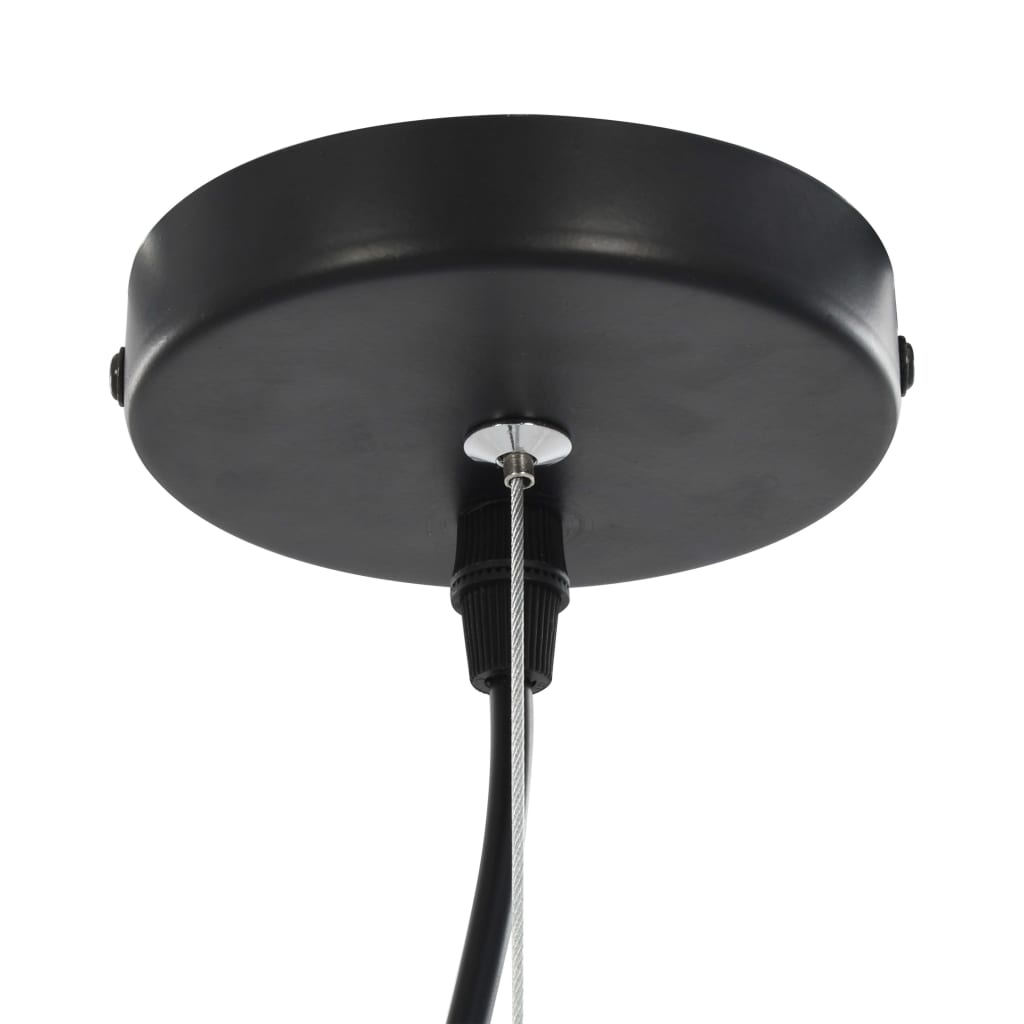 vidaXL Ceiling Lamps 2 pcs Black and Gold Semi-spherical 50 cm E27