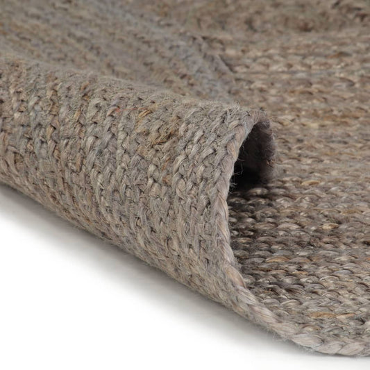 vidaXL Handmade Rug Jute Round 90 cm Grey