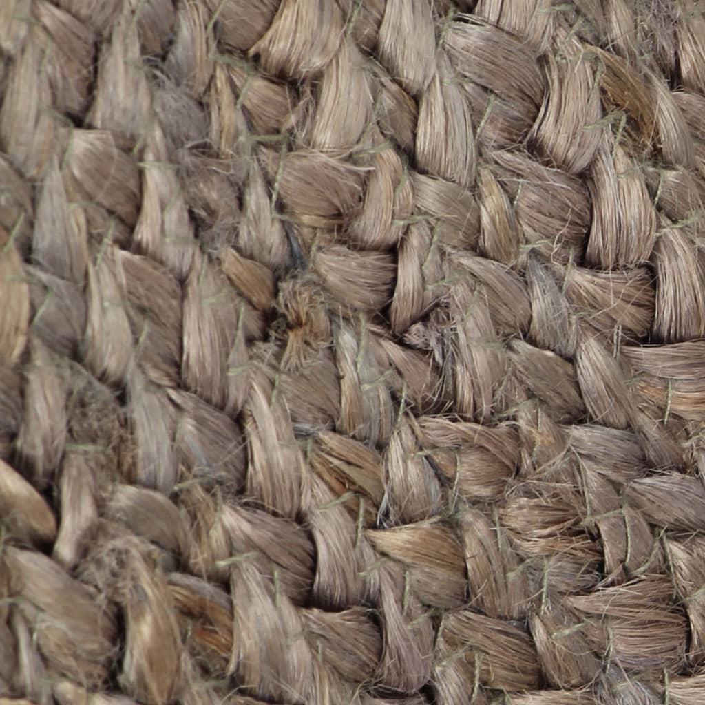 vidaXL Handmade Rug Jute Round 90 cm Grey