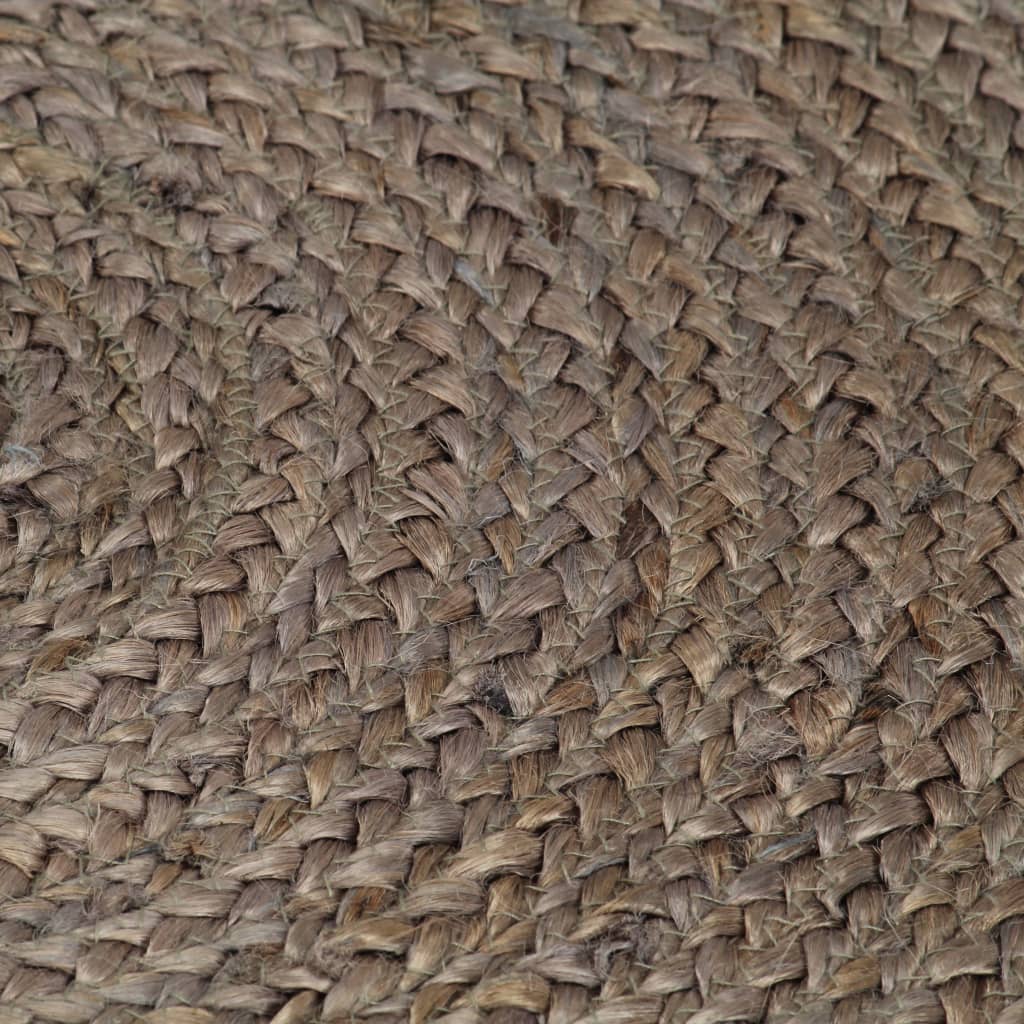vidaXL Handmade Rug Jute Round 150 cm Grey
