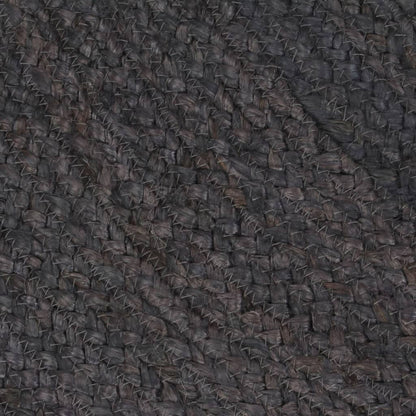 vidaXL Handmade Rug Jute Round 90 cm Dark Grey