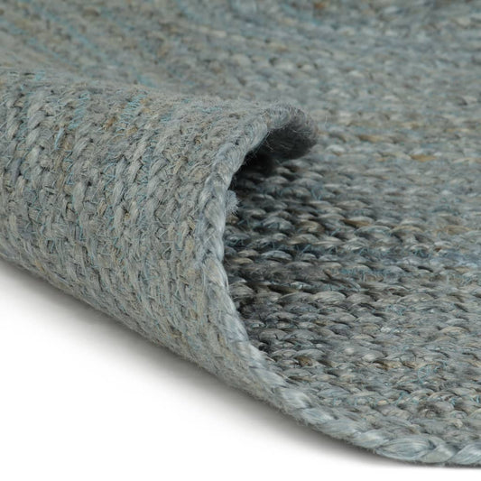 vidaXL Handmade Rug Jute Round 120 cm Olive Green