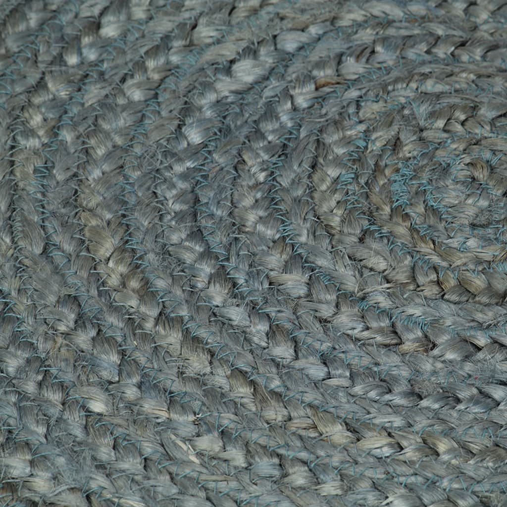 vidaXL Handmade Rug Jute Round 120 cm Olive Green