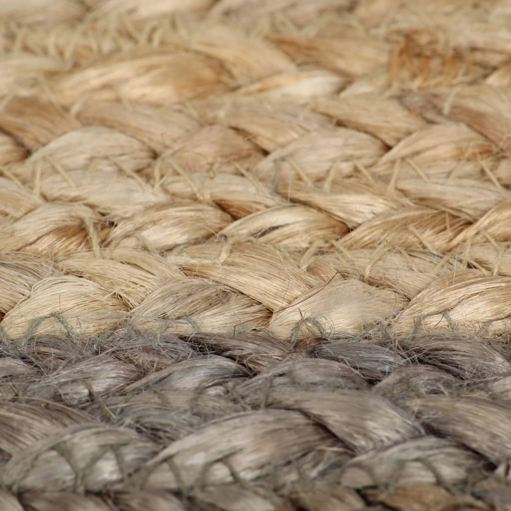 vidaXL Handmade Rug Jute with Grey Border 120 cm