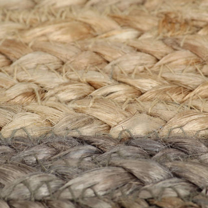 vidaXL Handmade Rug Jute with Grey Border 120 cm
