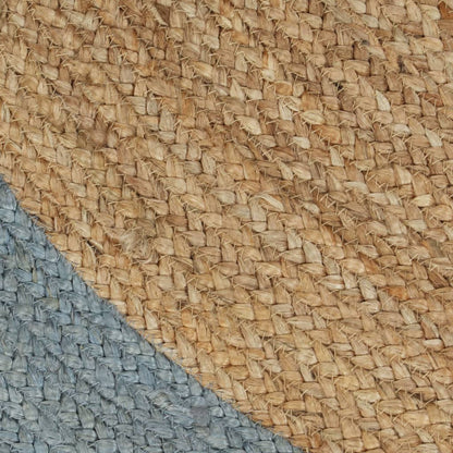 vidaXL Handmade Rug Jute with Olive Green Border 90 cm