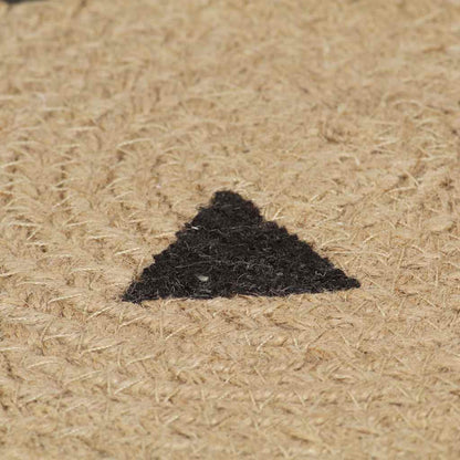 133691 vidaXL Handmade Rug Jute with Triangle Print 150 cm