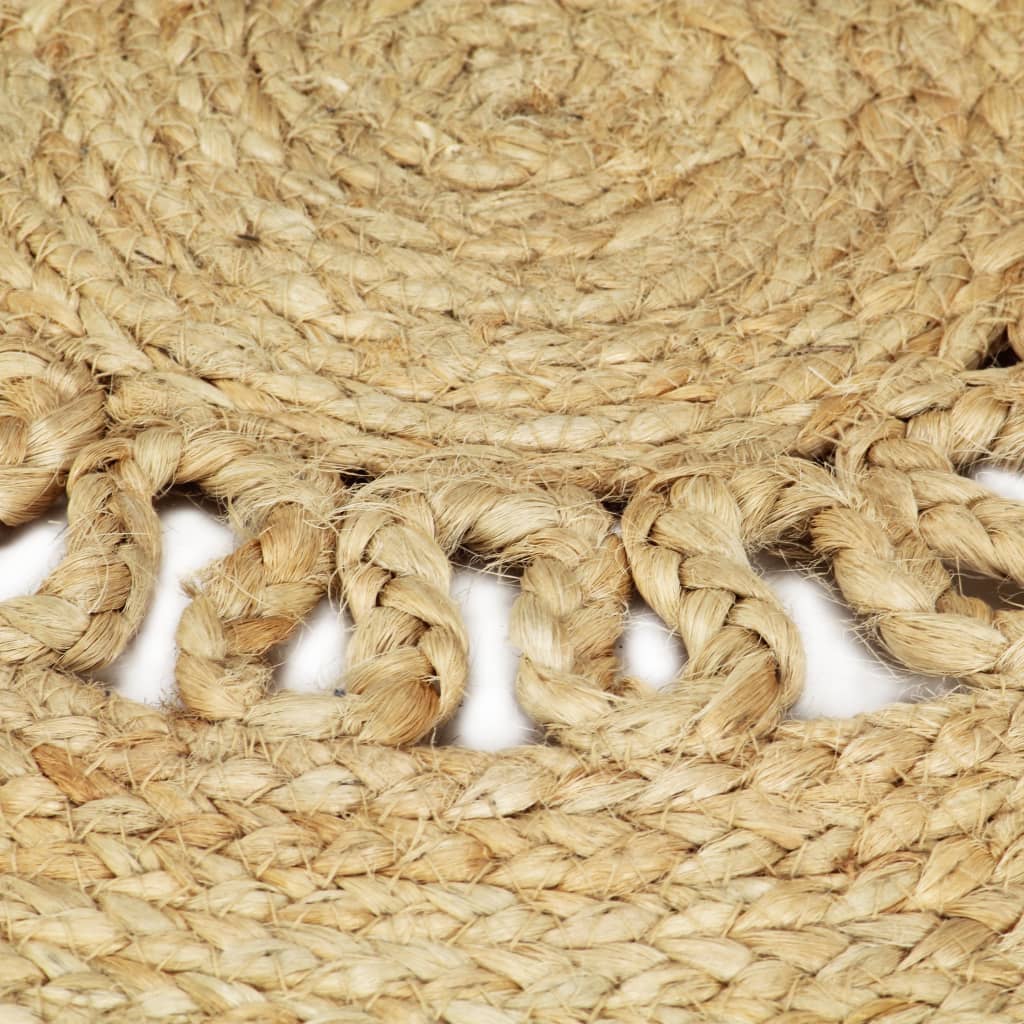 vidaXL Handmade Rug Braided Jute 90 cm
