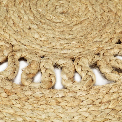 vidaXL Handmade Rug Braided Jute 90 cm