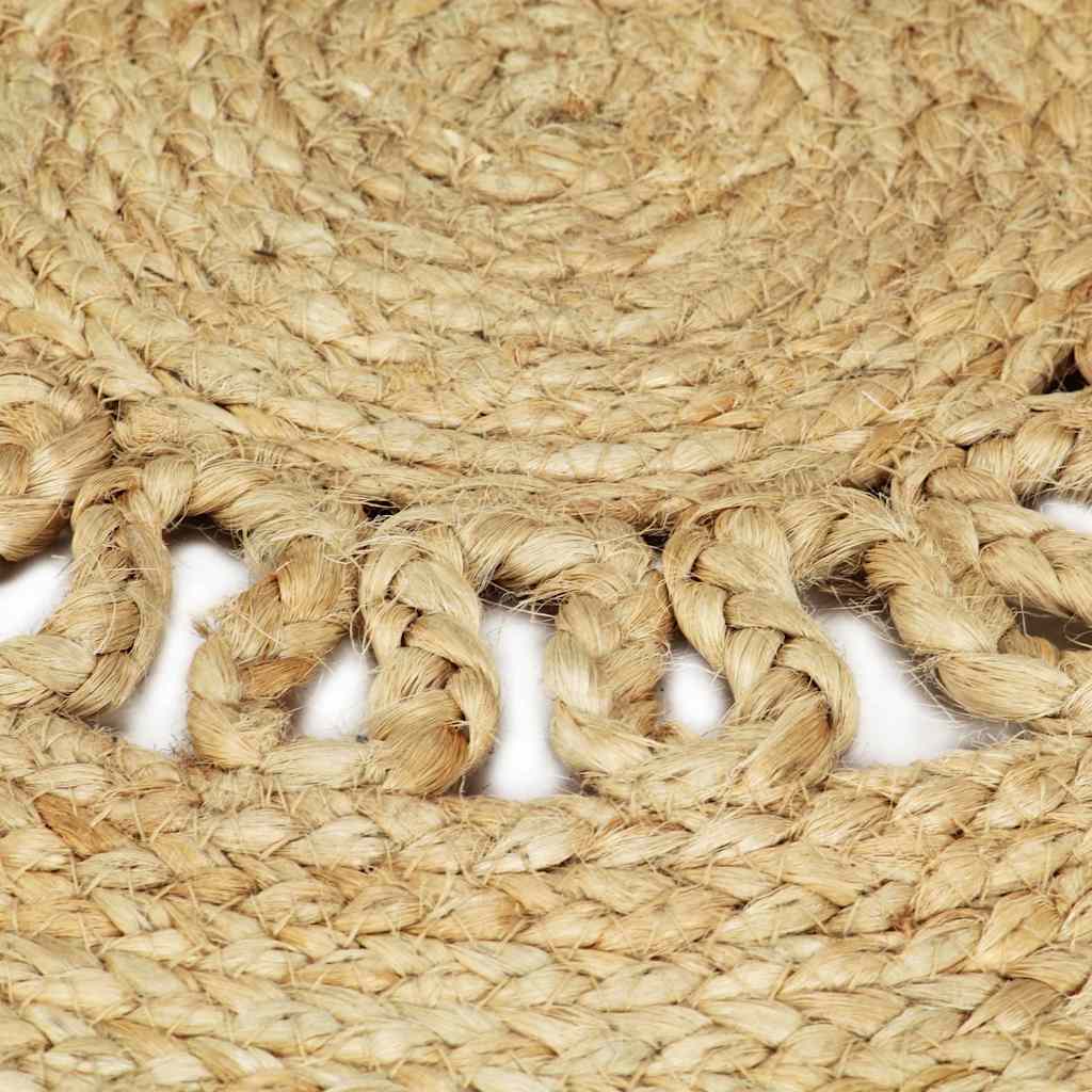 vidaXL Handmade Rug Braided Jute 90 cm