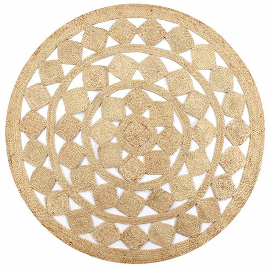 vidaXL Handmade Rug Braided Jute 90 cm