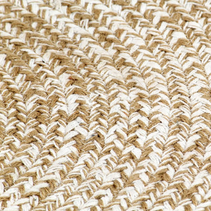 vidaXL Handmade Rug Jute White and Natural 90 cm