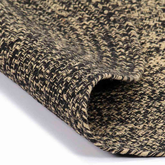 133726 vidaXL Handmade Rug Jute Black and Natural 120 cm