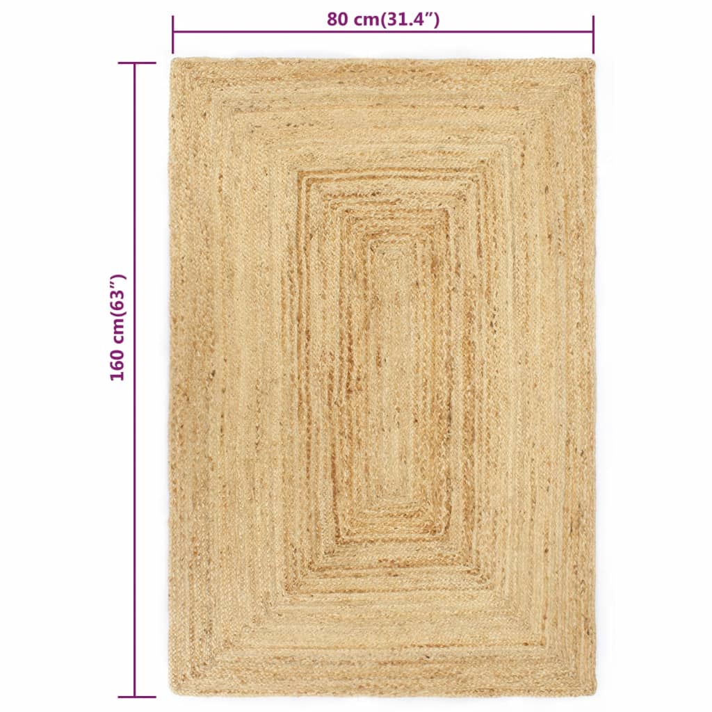 vidaXL Rugs Natural 80 x 160 cm