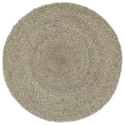 vidaXL Placemats 4 pcs Plain Grey 38 cm Round Jute