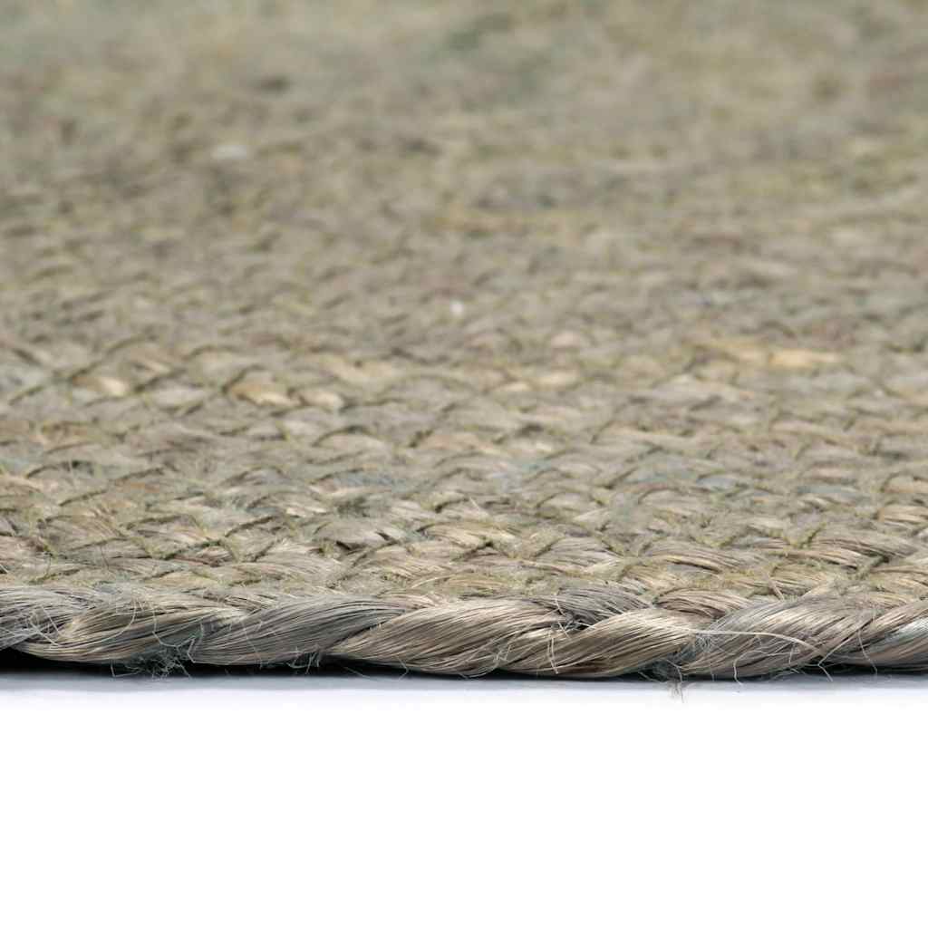 vidaXL Placemats 4 pcs Plain Grey 38 cm Round Jute