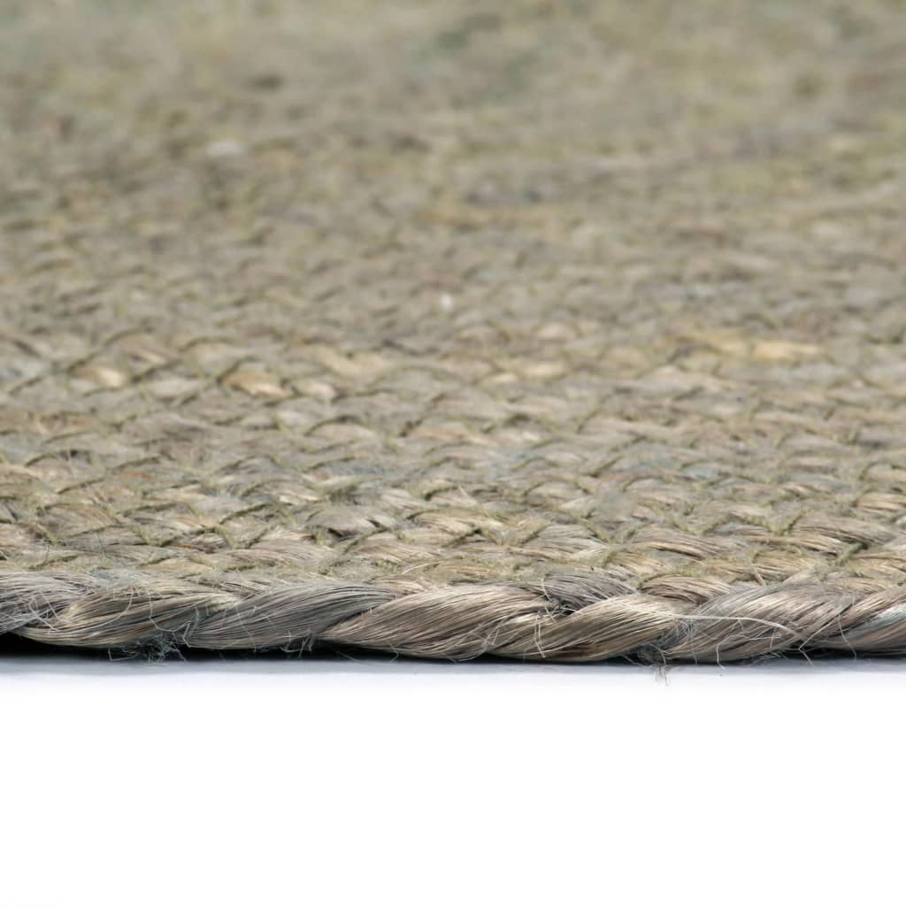 vidaXL Placemats 6 pcs Plain Grey 38 cm Round Jute