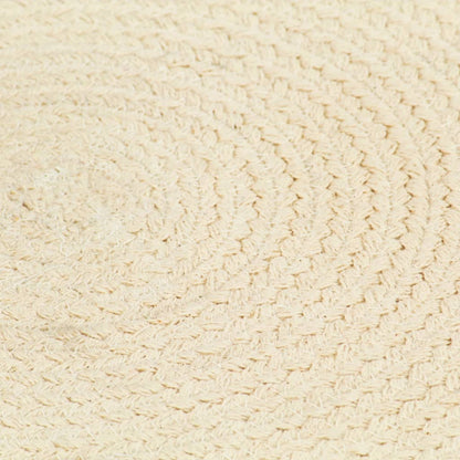 vidaXL Placemats 4 pcs Plain Natural 38 cm Round Cotton
