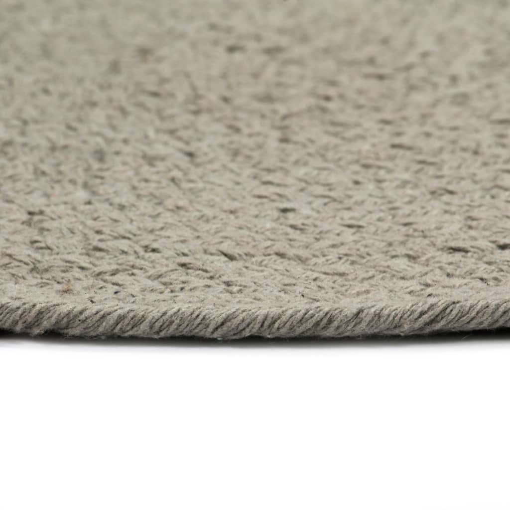 vidaXL Placemats 6 pcs Plain Grey 38 cm Round Cotton