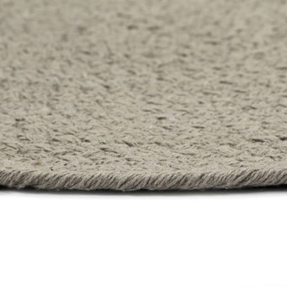 vidaXL Placemats 6 pcs Plain Grey 38 cm Round Cotton