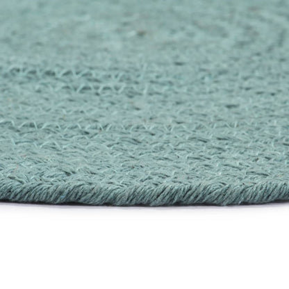 vidaXL Placemats 4 pcs Plain Green 38 cm Round Cotton