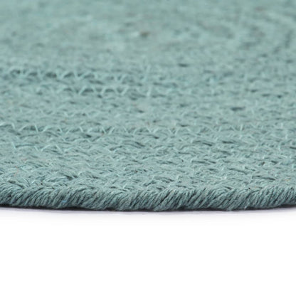 vidaXL Placemats 6 pcs Plain Green 38 cm Round Cotton