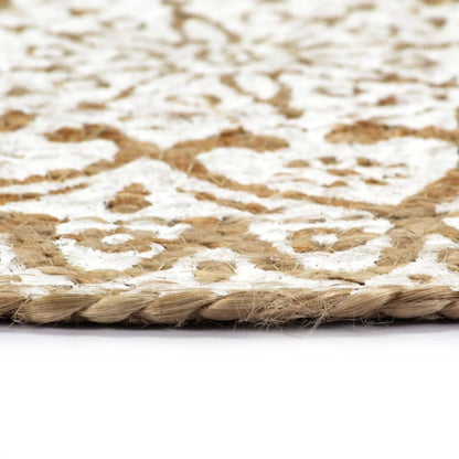 vidaXL Placemats 4 pcs White 38 cm Round Jute