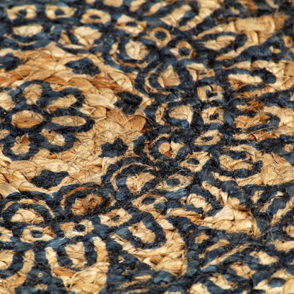 vidaXL Placemats 4 pcs Dark Blue 38 cm Round Jute
