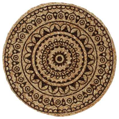 vidaXL Placemats 4 pcs Dark Brown 38 cm Round Jute