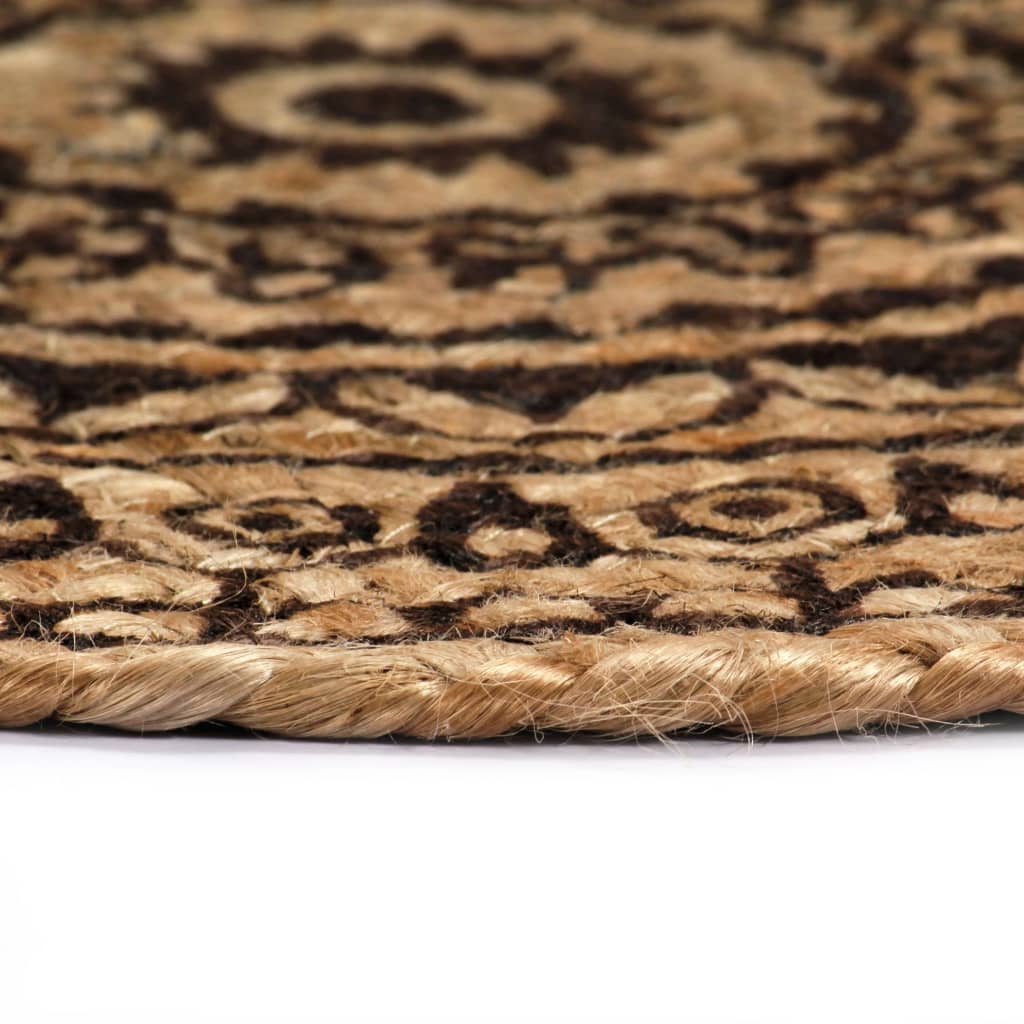 vidaXL Placemats 4 pcs Dark Brown 38 cm Round Jute