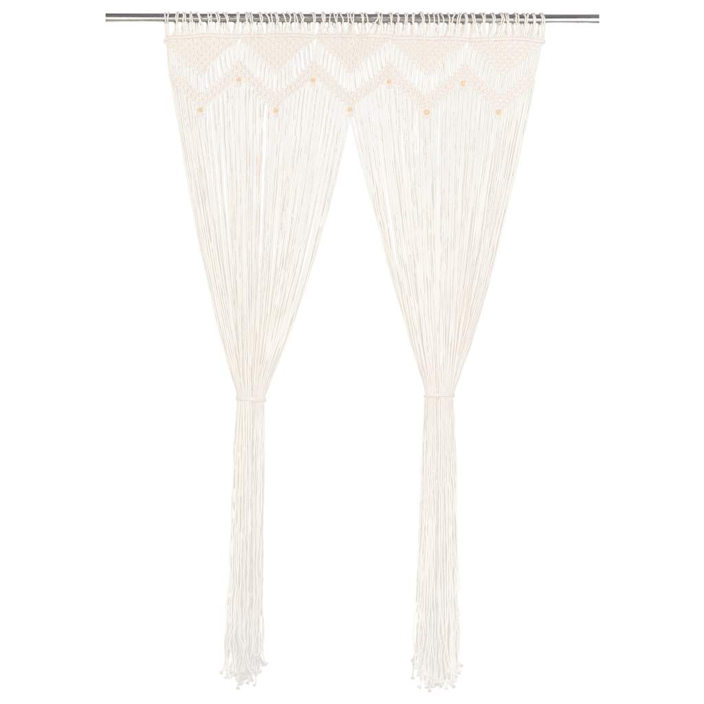 133908 vidaXL Macrame Curtain 140x240 cm Cotton