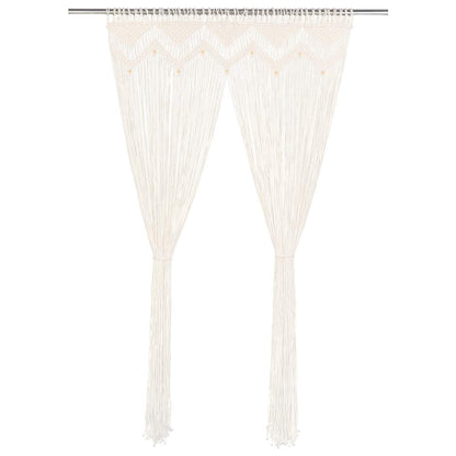 133908 vidaXL Macrame Curtain 140x240 cm Cotton