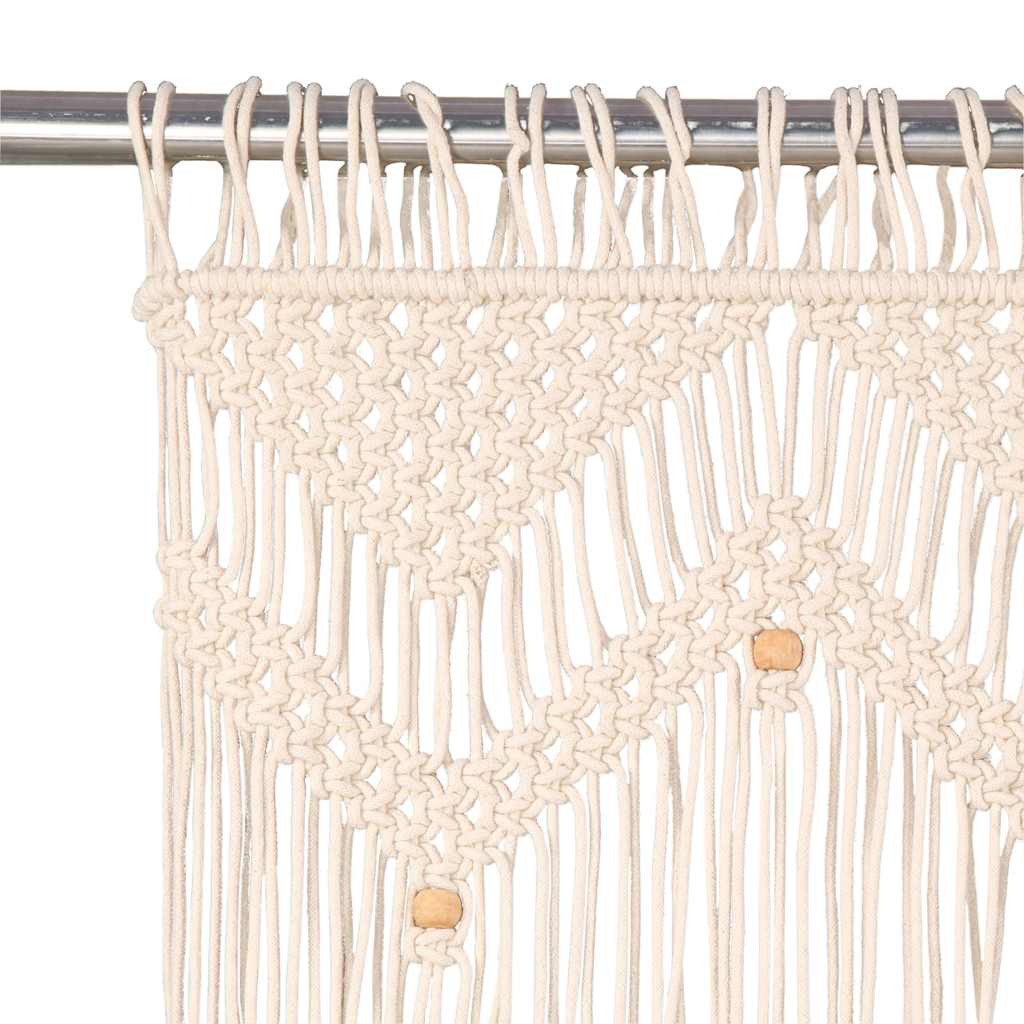 133908 vidaXL Macrame Curtain 140x240 cm Cotton