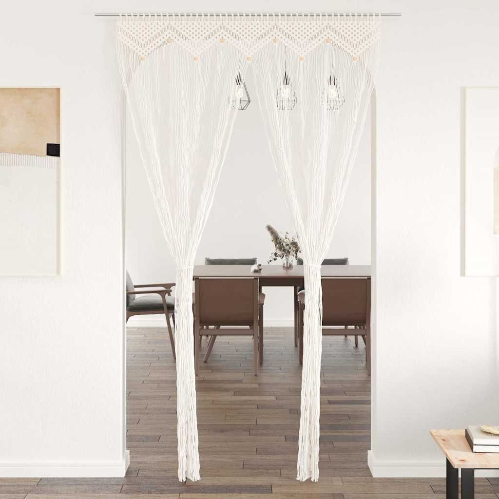 133908 vidaXL Macrame Curtain 140x240 cm Cotton