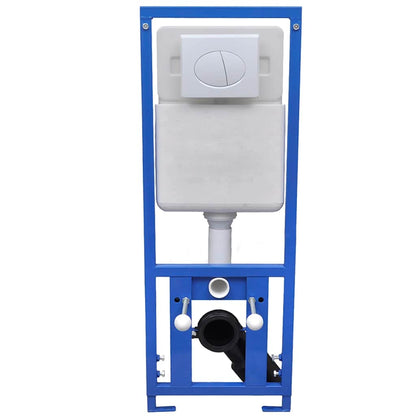 vidaXL Wall-Hung Toilet with Concealed Cistern Ceramic Black