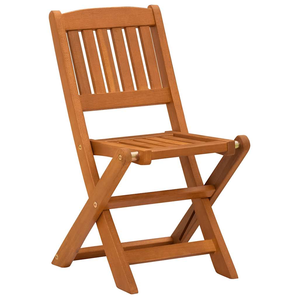 vidaXL Dining Chair | Set of 2 | Brown | Solid eucalyptus wood | Small