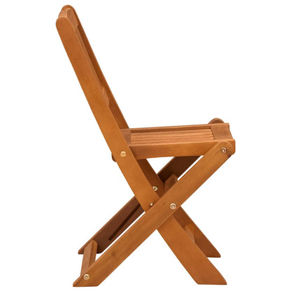 vidaXL Dining Chair | Set of 2 | Brown | Solid eucalyptus wood | Small