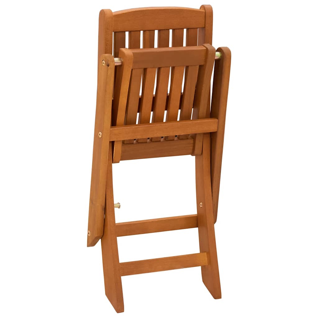 vidaXL Dining Chair | Set of 2 | Brown | Solid eucalyptus wood | Small