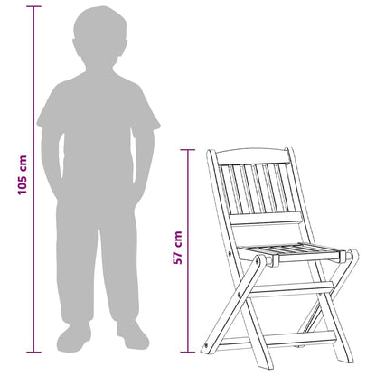vidaXL 4 Piece Outdoor Dining Set for Children Solid Eucalyptus Wood