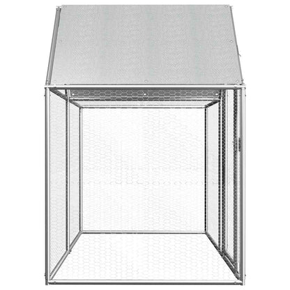 vidaXL Chicken Coop 2x1x1.5 m Galvanised Steel
