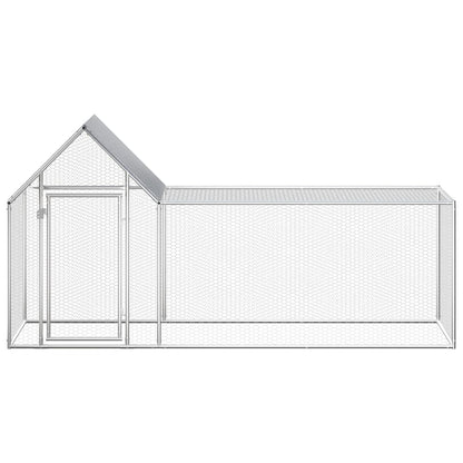 144554 vidaXL Chicken Coop 3x1x1,5 m Galvanised Steel