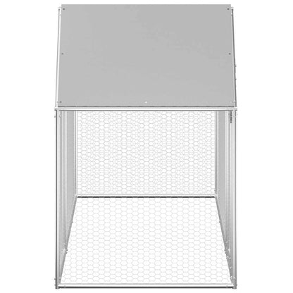 vidaXL Chicken Coop 3x1x1.5 m Galvanised Steel