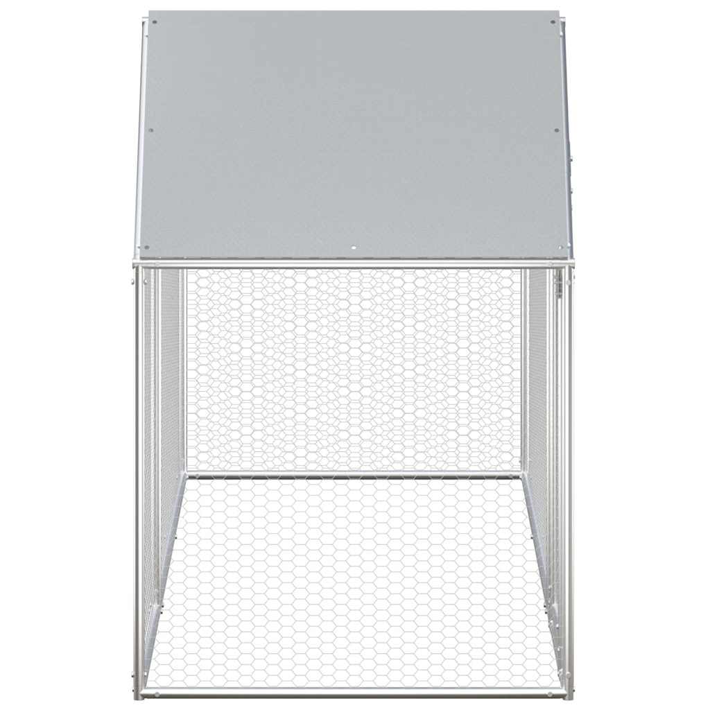 144554 vidaXL Chicken Coop 3x1x1,5 m Galvanised Steel