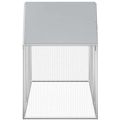 144554 vidaXL Chicken Coop 3x1x1,5 m Galvanised Steel