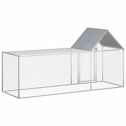144554 vidaXL Chicken Coop 3x1x1,5 m Galvanised Steel